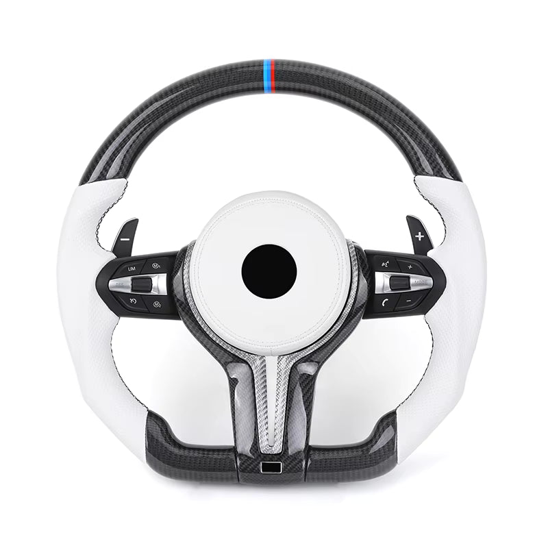 BMW - F-Serie - Sort Carbon - Hvid Perferted Læder - Carbonit