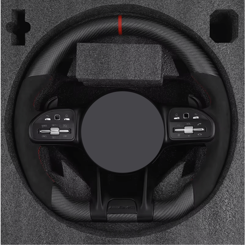 Mercedes Benz AMG - Mat Carbon - Alcantara - Røde Detaljer - Carbonit