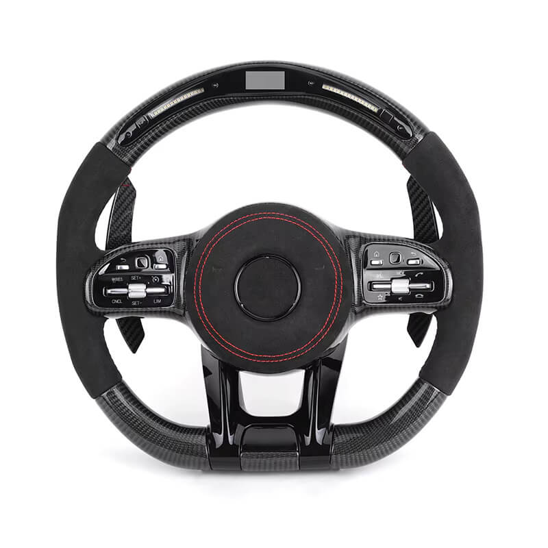 Mercedes Benz AMG - Sort Carbon - Alcantara Sider - LED Skærm - Røde detaljer - Carbonit