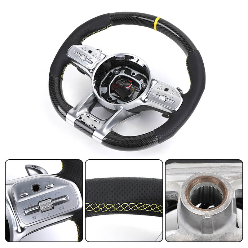 Mercedes Benz AMG - Carbon - Perferted Læder - Gule Detaljer - Carbonit