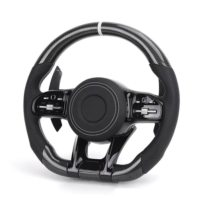 Mercedes Benz AMG - Carbon - Perferted Læder - Hvid Toplnje - Carbonit