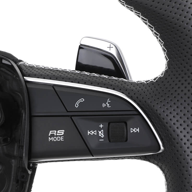 Audi - Carbon - Perferted Læder sider - Rød toplinje - Carbonit