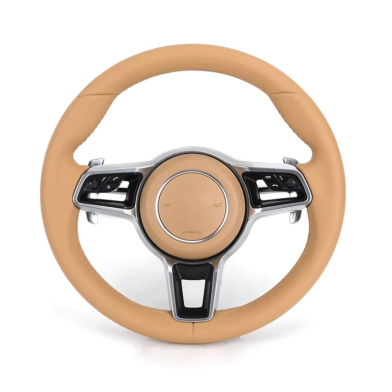 Porsche - Hud Farve Læder - Sølv Trim - Carbonit