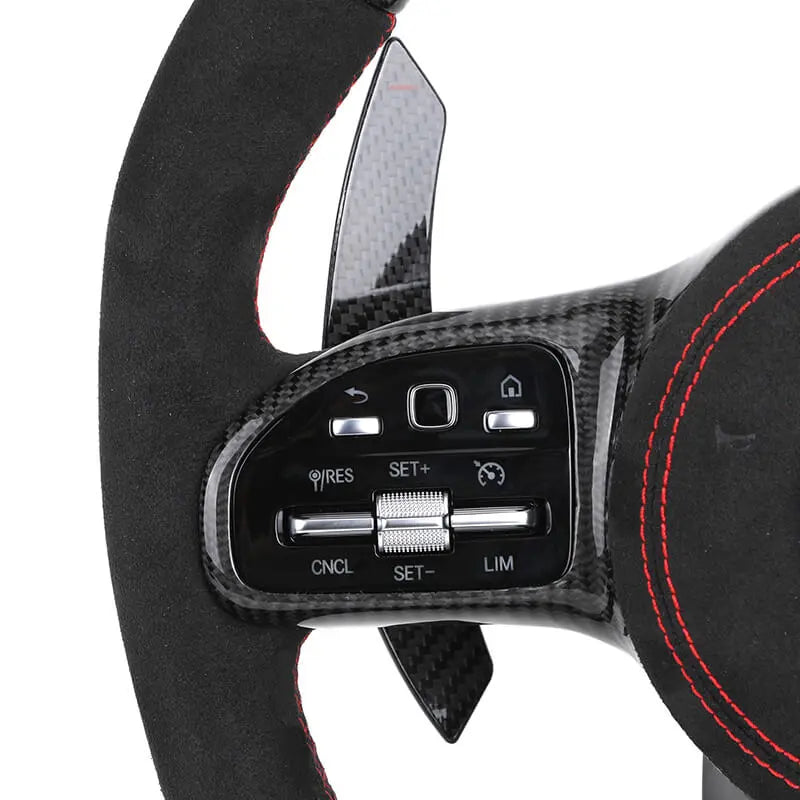 Mercedes Benz AMG - Sort Carbon - Alcantara Sider - LED Skærm - Røde detaljer - Carbonit