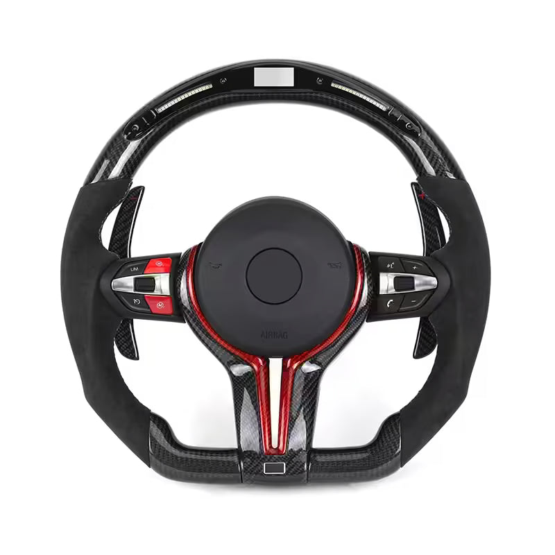 BMW - F-Serie - Rød Forged Carbon - Alcantara Sider - LED Skærm - Carbonit