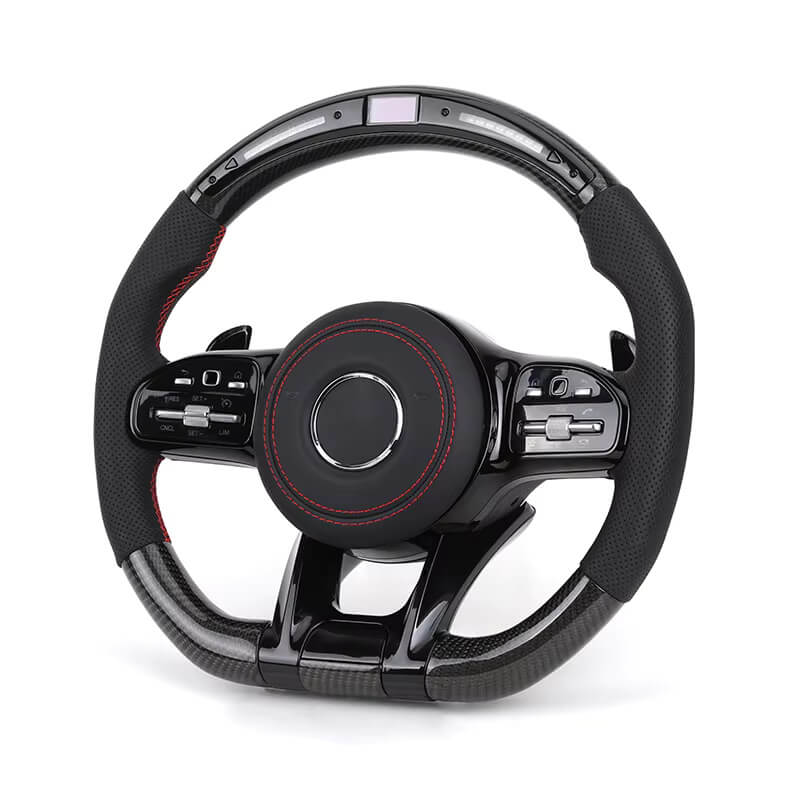 Mercedes Benz - Carbon - Perferted Læder - Røde Detaljer - LED Skærm - Carbonit