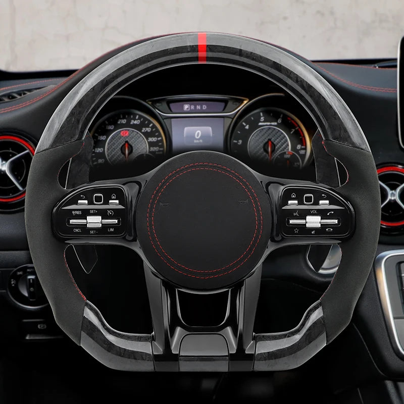 Mercedes Benz - AMG - Alcantara - Rød - Carbonit