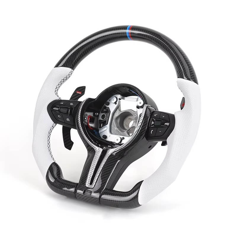 BMW - F-Serie - Sort Carbon - Hvid Perferted Læder - Carbonit
