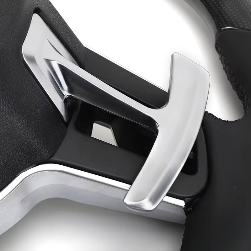 Porsche - Piano Sort Carbon - Læder Sider - Carbonit