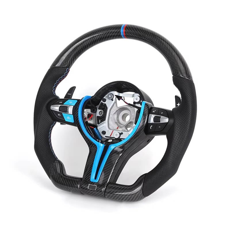 BMW - F-Serie - Carbon - Sort Perferted Læder - Blå Trim - Carbonit