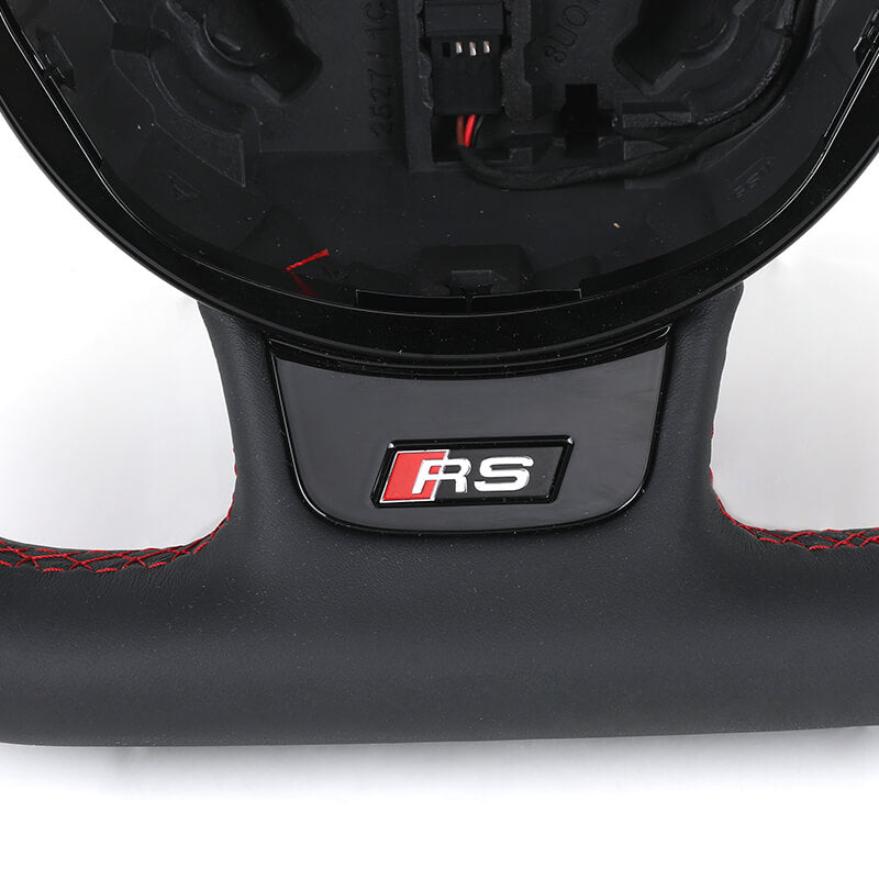 Audi - Halv Perferted Læder - RS logo - Røde detaljer - Carbonit