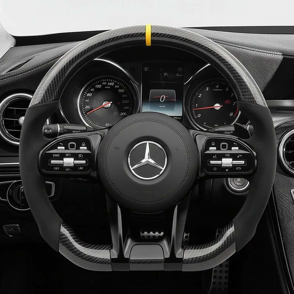 Mercedes Benz - AMG - Alcantara - Gul - Carbonit