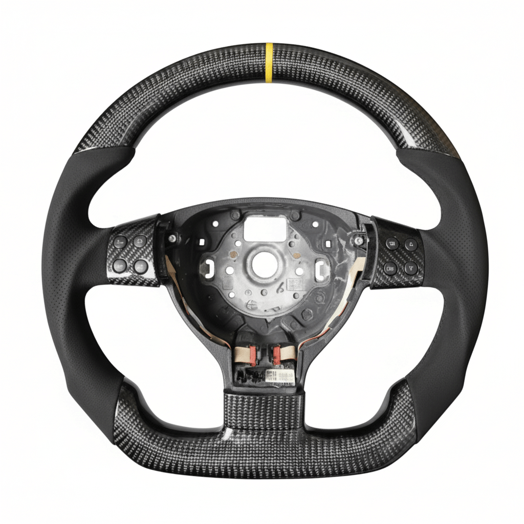 VW Golf MK5 - Gule detaljer - Alcantara - Med knapper - Carbonit