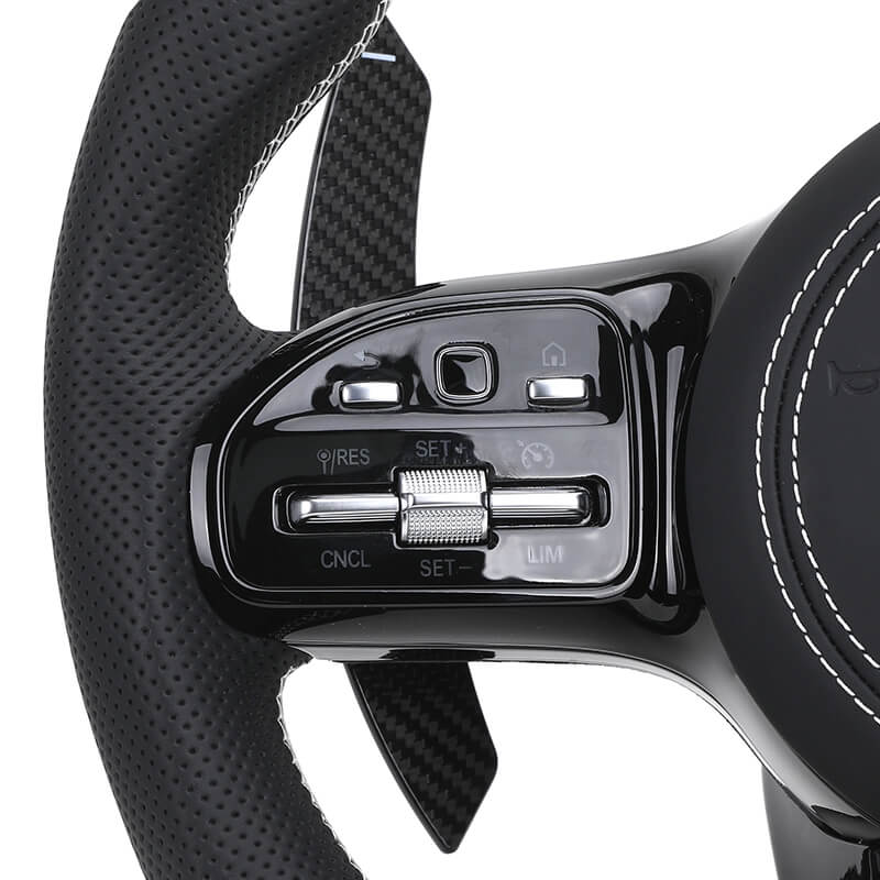 Mercedes Benz AMG - Carbon - Perferted Læder - Hvid Toplnje - Carbonit