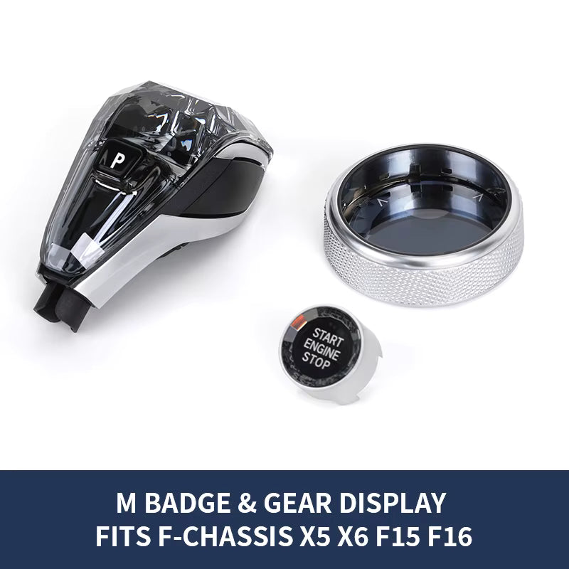 BMW - LED Crystal Gear Knop - Carbonit