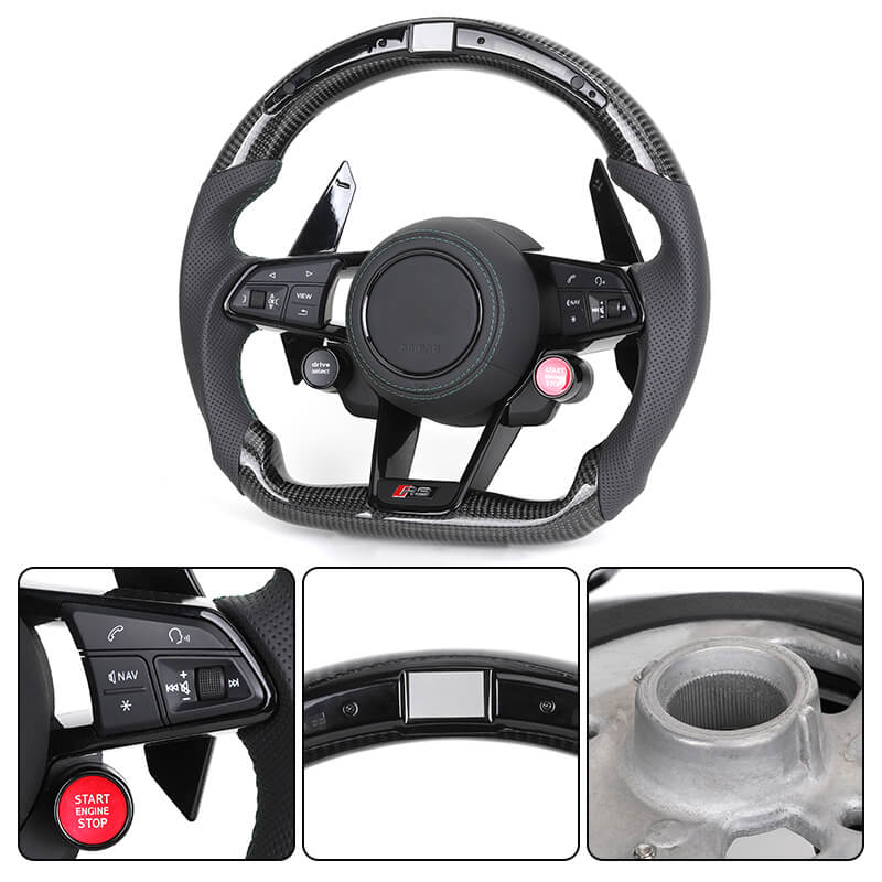 Audi - Carbon - Perferted Læder - Start/Stop - Airbagcover - LED - Carbonit