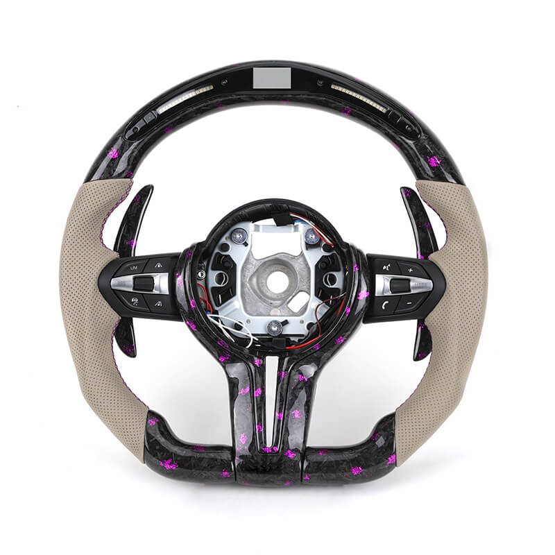 BMW - F-Serie - Lilla Forged Carbon - Lys Perferted Læder - LED - Carbonit