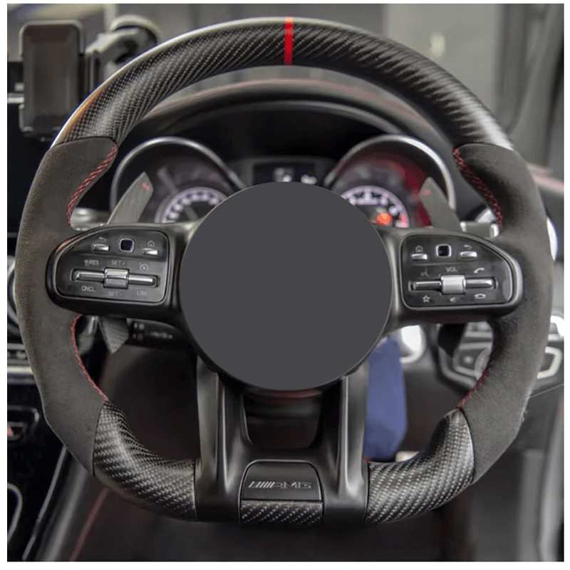 Mercedes Benz AMG - Mat Carbon - Alcantara - Røde Detaljer - Carbonit