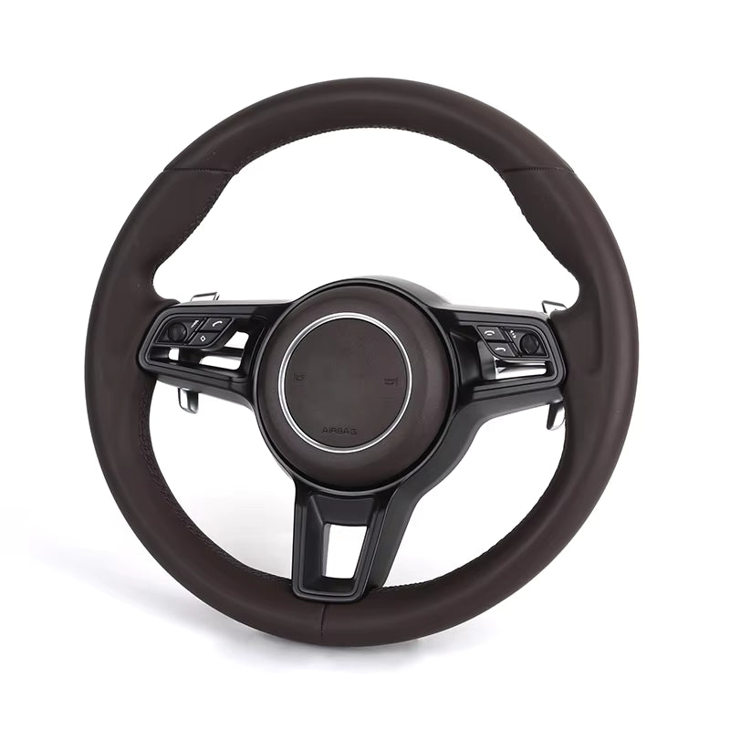 Porsche - Brun Farve Læder - Sort Trim - Carbonit