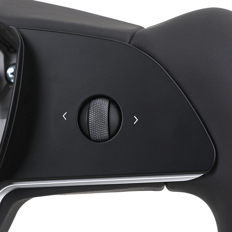 Tesla 3/Y/S/X - Yoke - Sort Nappa Læder - 2018-2024 - Carbonit