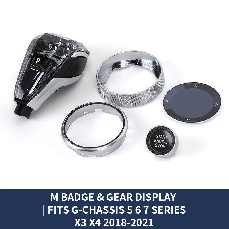 BMW - LED Crystal Gear Knop - Carbonit