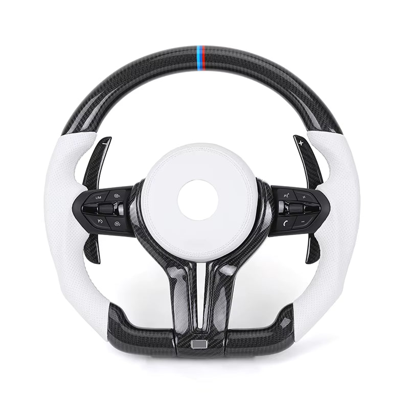 BMW - F-Serie - Sort Carbon - Hvid Perferted Læder - Carbonit