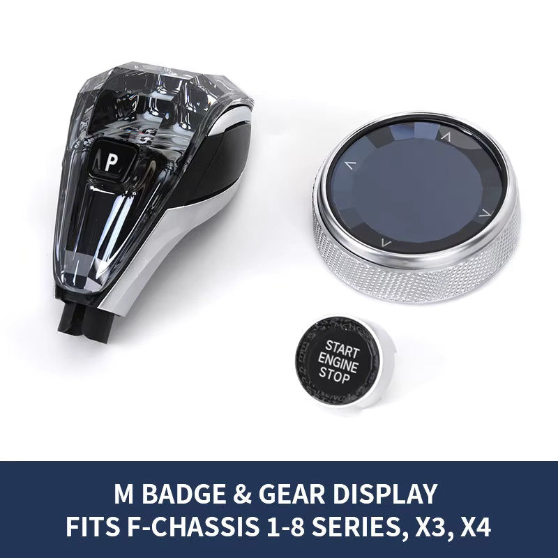 BMW - LED Crystal Gear Knop - Carbonit