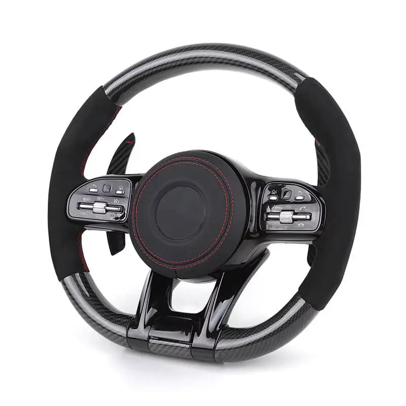 Mercedes Benz AMG - Sort Carbon - Alcantara Sider - Røde detlajer Carbonit