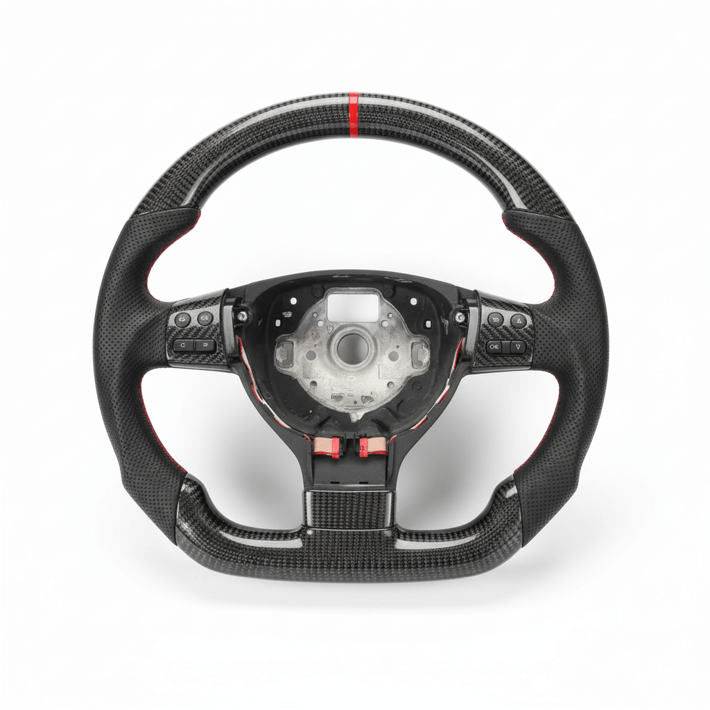 VW Golf MK5 - Røde detaljer - Med knapper - Carbonit