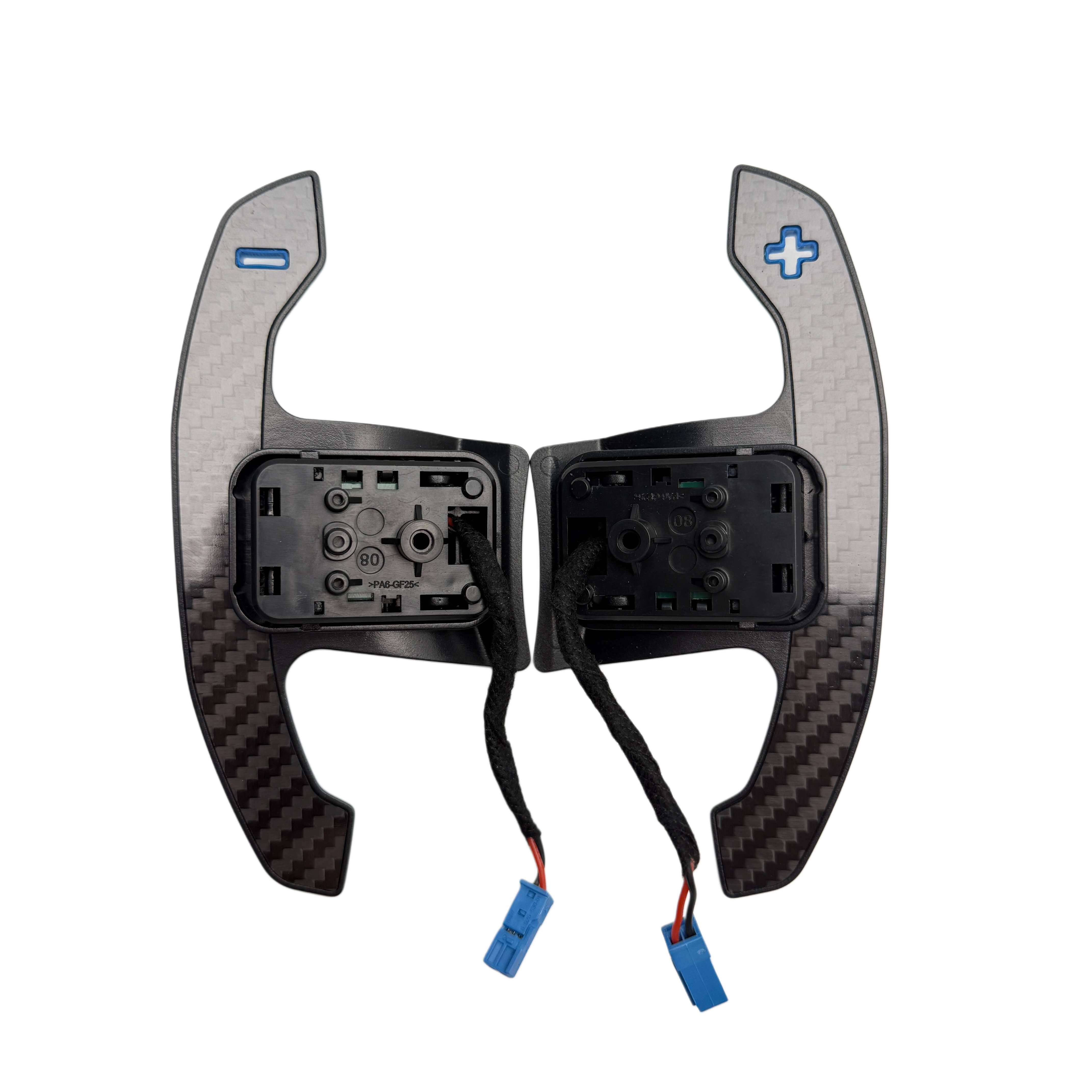 BMW F10 F11 - Carbon - Gummi Blå Paddleshifters - Carbonit