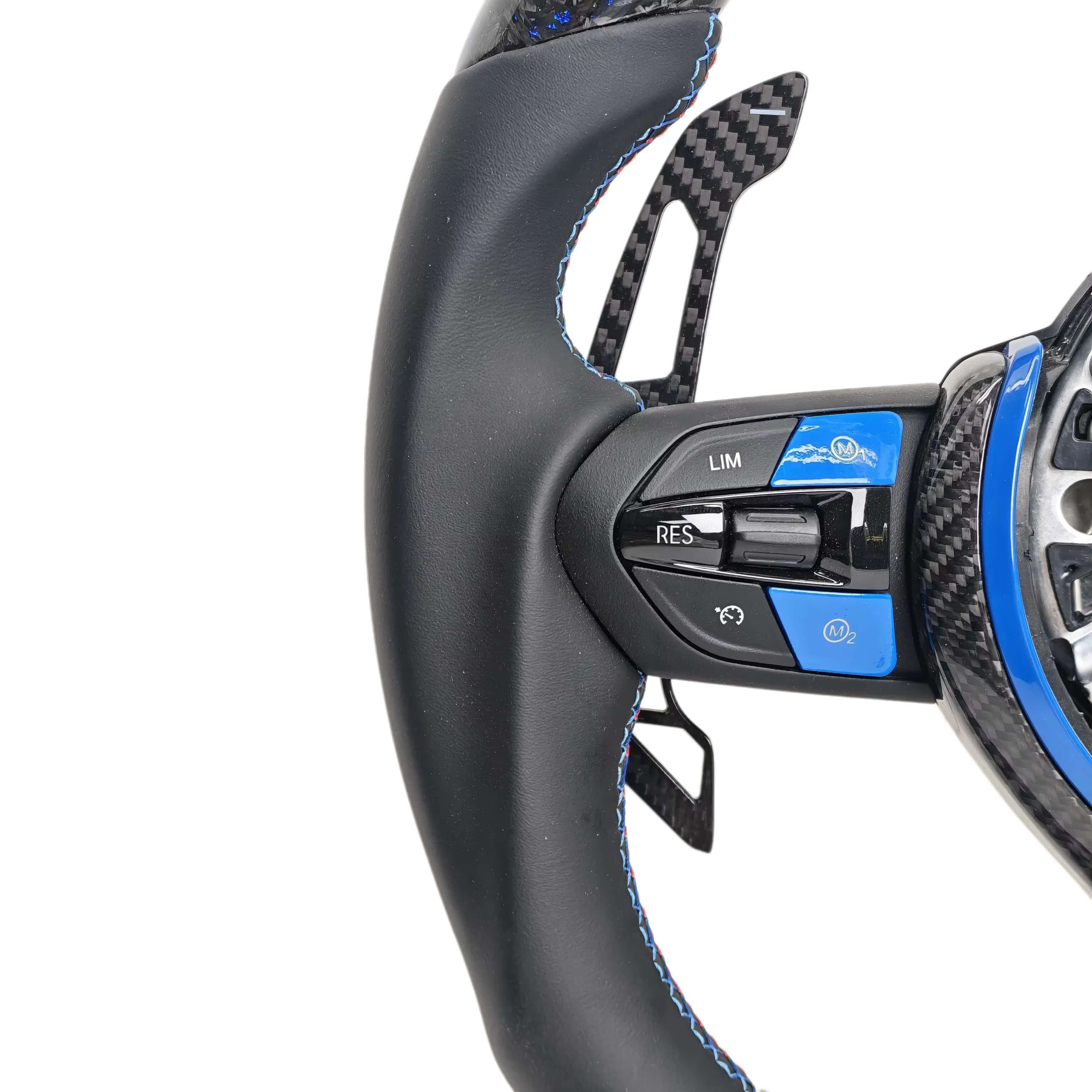 BMW - F-Serie - Blå Forged Carbon - Sort Nappa Læder - Carbonit