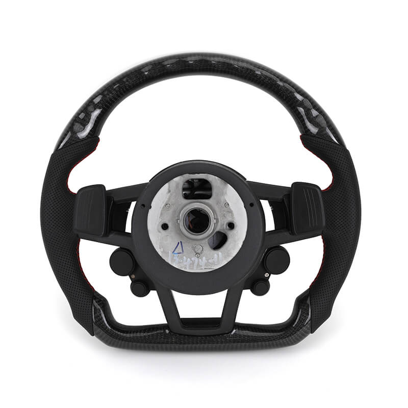 Audi - R8 - Sort Carbon / Perforated Læder - Start/Stop - Læder Airbagcover - Carbonit