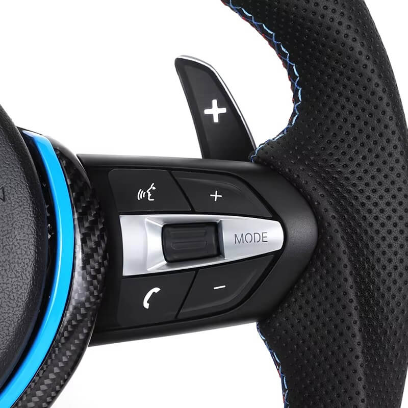 BMW - F-Serie - Carbon - Sort Perferted Læder - Blå Trim - Carbonit