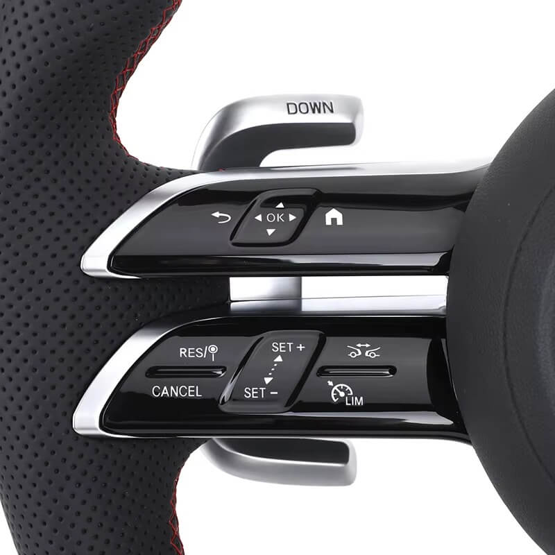 Mercedes Benz AMG - Sort Carbon - Perferted Læder Sider - Røde Detaljer - Carbonit