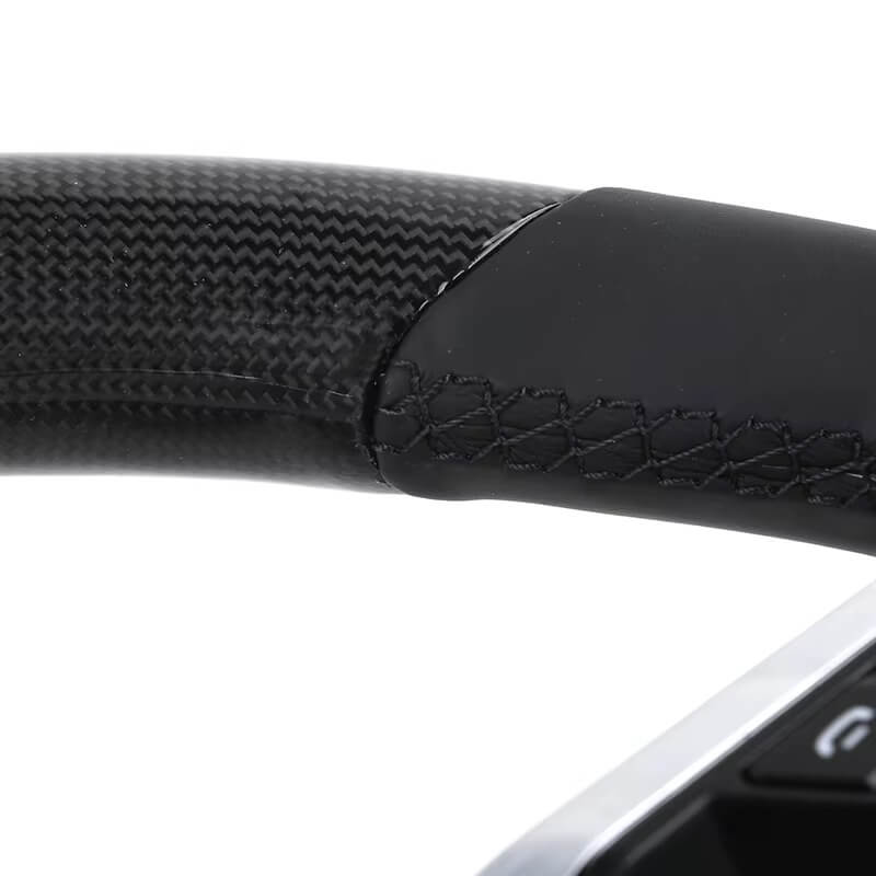 Porsche - Piano Sort Carbon - Læder Sider - Carbonit