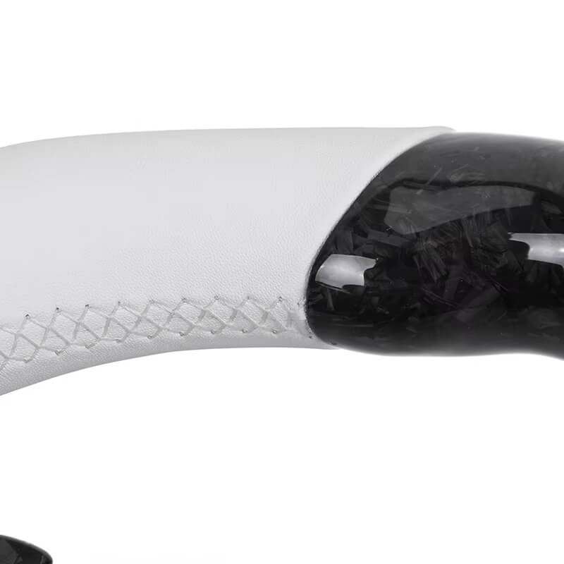 BMW - F-Serie - Sort Carbon - Hvid Perferted Læder - LED Skærm - Carbonit