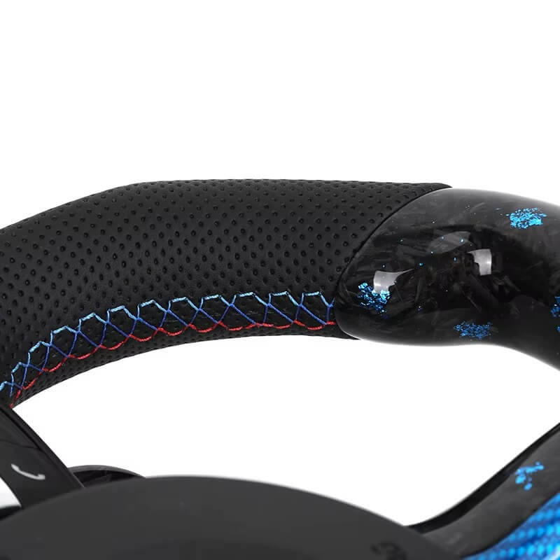 BMW - F-Serie - Blå Forged Carbon - Sort Perferted Læder - LED Skærm - Carbonit