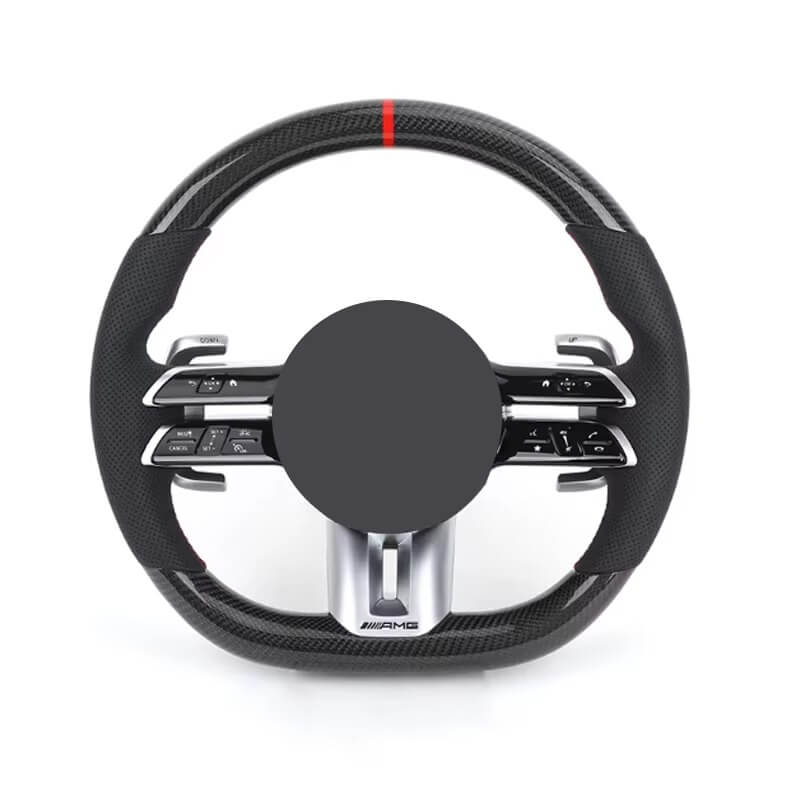 Mercedes Benz AMG - Sort Carbon - Perferted Læder Sider - Røde Detaljer - Carbonit