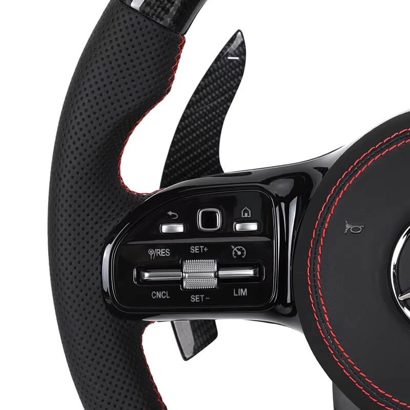 Mercedes Benz AMG - Carbon - Perferted Læder - Røde Detaljer - LED Skærm - Carbonit