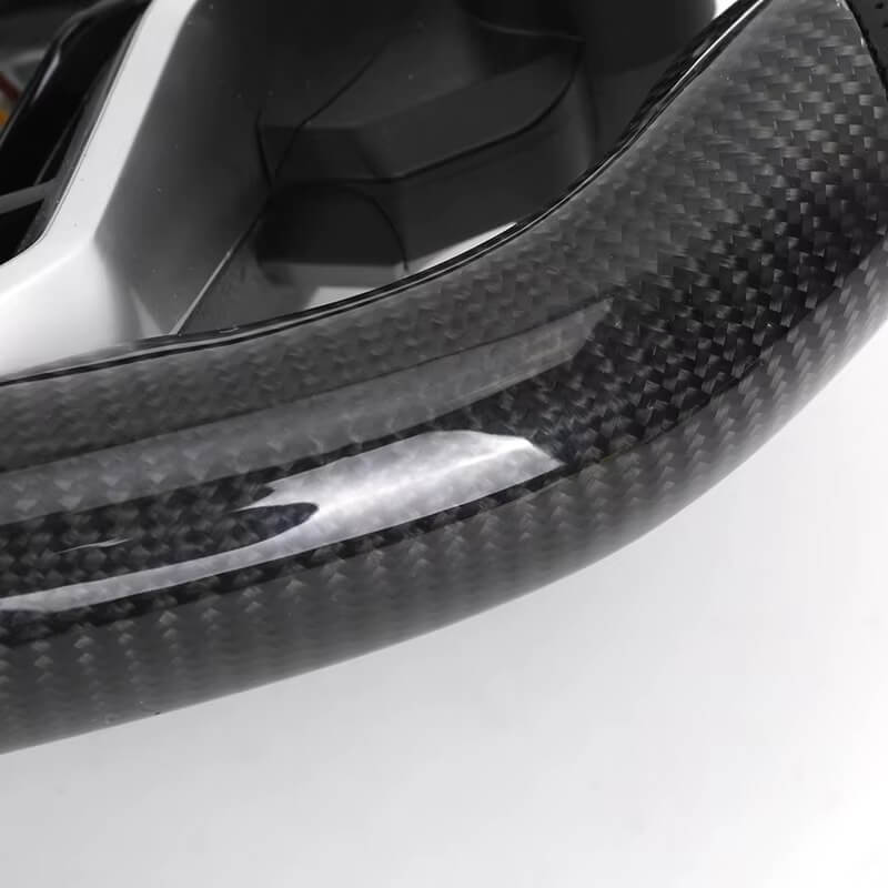 VW Golf MK8 - Sort Carbon - LED Skærm - Røde Syninger - Carbonit