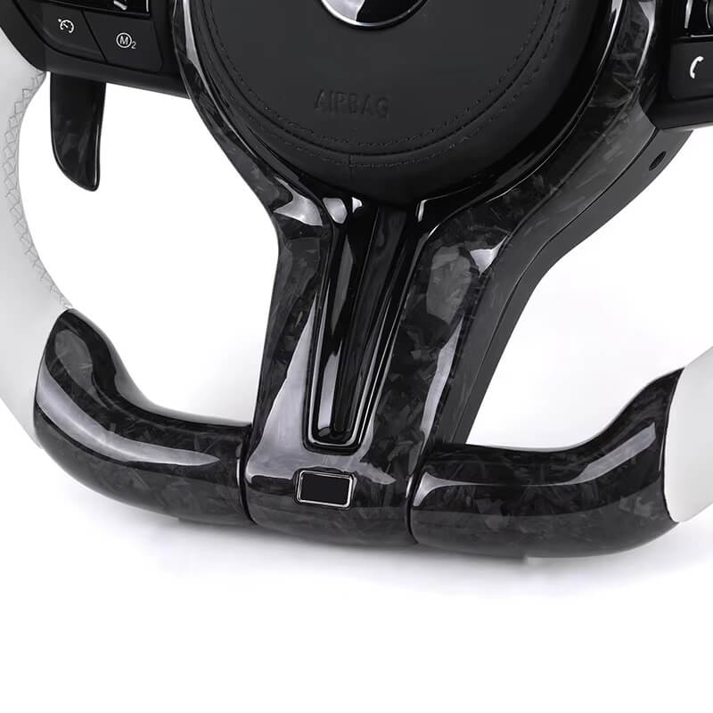 BMW - F-Serie - Sort Carbon - Hvid Perferted Læder - LED Skærm - Carbonit