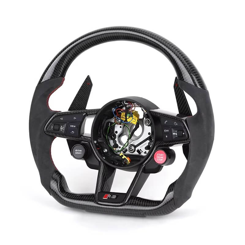 Audi - R8 - Alcantara/Carbon - Carbon Paddles - Start/Stop - Alcantara Airbagcover - Carbonit
