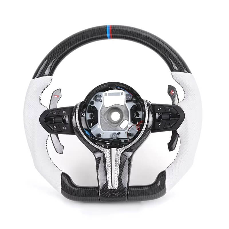 BMW - F-Serie - Sort Carbon - Hvid Perferted Læder - Carbonit